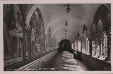 Konstanz - Kreuzgang im Insel-Hotel - ca. 1950 Konstanz - Kreuzgang im Insel-Hotel - ca. 1950