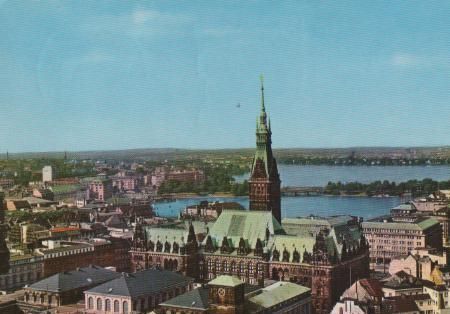 Hamburg - Rathaus von oben - 1975 Hamburg - Rathaus von oben - 1975