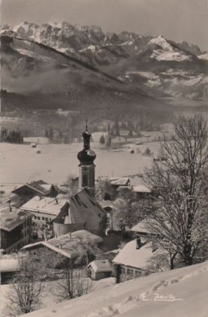 Reit im Winkl - mit Wildem Kaiser - ca. 1960 Reit im Winkl - mit Wildem Kaiser - ca. 1960