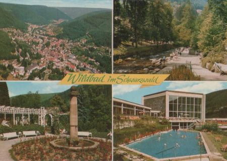 Bad Wildbad im Schwarzwald - mit 4 Bildern - ca. 1980 Bad Wildbad im Schwarzwald - mit 4 Bildern - ca. 1980