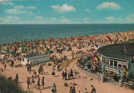 Niederlande - Wijk aan Zee - Strand med Nordzee Paviljoien - ca. 1965 Niederlande - Wijk aan Zee - Strand med Nordzee Paviljoien - ca. 1965