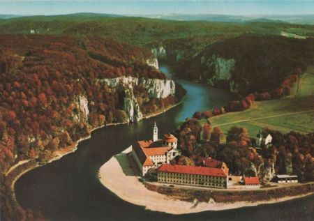 Kelheim, Kloster Weltenburg - mit Donaudurchbruch - 1972 Kelheim, Kloster Weltenburg - mit Donaudurchbruch - 1972