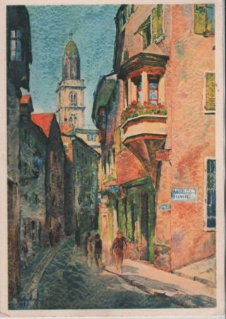 Schweiz - Zürich - Oberdorf mit Großmünster - 1933 Schweiz - Zürich - Oberdorf mit Großmünster - 1933