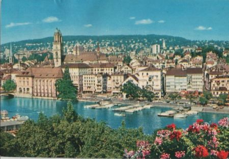 Schweiz - Zürich - Blick auf Limmatquai - 1971 Schweiz - Zürich - Blick auf Limmatquai - 1971