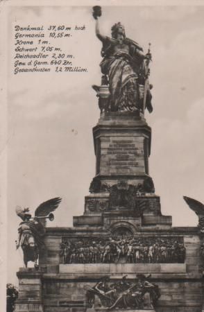Rüdesheim - Nationaldenkmal Niederwald - ca. 1935 Rüdesheim - Nationaldenkmal Niederwald - ca. 1935