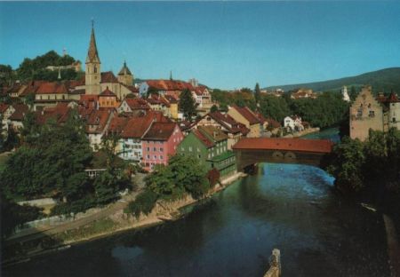 Schweiz - Baden - Altstadt und Landvogteischloss - 1987 Schweiz - Baden - Altstadt und Landvogteischloss - 1987