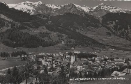 Österreich - Bad Hofgastein - mit Hundskopf - 1963 Österreich - Bad Hofgastein - mit Hundskopf - 1963
