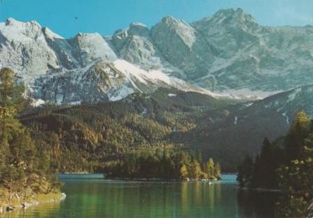 Garmisch-Partenkirchen - Eibsee b. Garmisch - Blick v. Seerundweg - ca. 1995 Garmisch-Partenkirchen - Eibsee b. Garmisch - Blick v. Seerundweg - ca. 1995