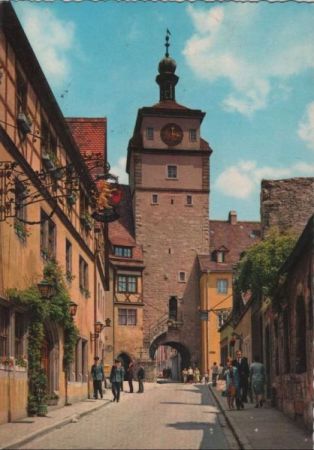 Rothenburg - Georgengasse und Weißer Turm - ca. 1975 Rothenburg - Georgengasse und Weißer Turm - ca. 1975