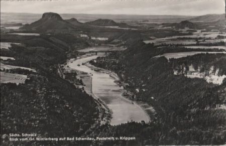 Bad Schandau - Blick von Gr. Winterberg - 1961 Bad Schandau - Blick von Gr. Winterberg - 1961