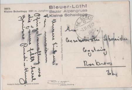 Kleine Scheidegg - Schweiz - Jungfrau Kleine Scheidegg - Schweiz - Jungfrau