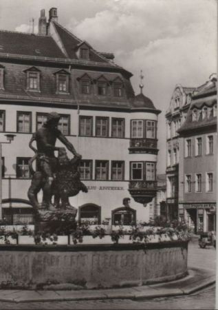 Gera - Simsonbrunnen am Markt - 1977 Gera - Simsonbrunnen am Markt - 1977