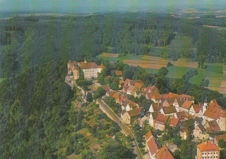 Langenburg Württ. - Schloss - Luftbild - ca. 1985 Langenburg Württ. - Schloss - Luftbild - ca. 1985