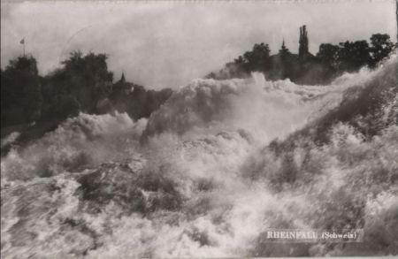 Schweiz - Rheinfall - mit Schloss Laufen - 1957 Schweiz - Rheinfall - mit Schloss Laufen - 1957