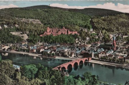 Heidelberg - Blick vom Philosophenweg - 1955 Heidelberg - Blick vom Philosophenweg - 1955