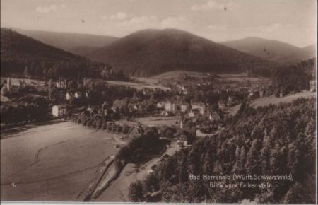 Bad Herrenalb - Blick vom Falkenstein - ca. 1935 Bad Herrenalb - Blick vom Falkenstein - ca. 1935