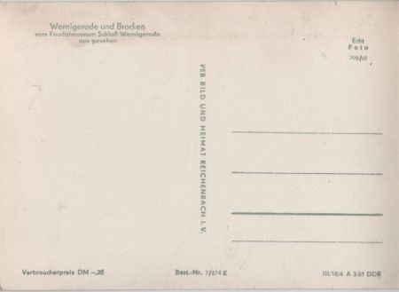 Wernigerode - mit Brocken