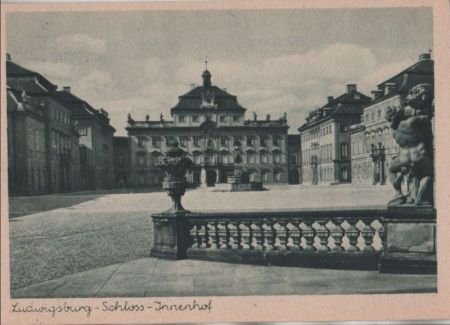 Ludwigsburg - der Innenhof des Schlosses - ca. 1950 Ludwigsburg - der Innenhof des Schlosses - ca. 1950