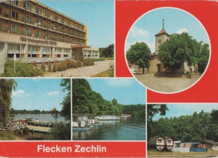 Rheinsberg-Zechlin - u.a. Wohnboote am Campingplatz - 1990 Rheinsberg-Zechlin - u.a. Wohnboote am Campingplatz - 1990