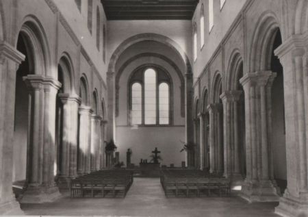 Bürgel-Thalbürgel - Klosterkirche, Langhaus vom Westen - 1984 Bürgel-Thalbürgel - Klosterkirche, Langhaus vom Westen - 1984