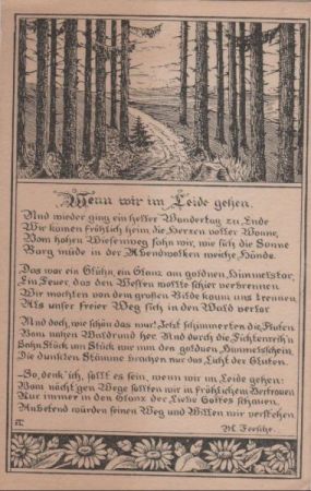 Gedicht: Wenn wir im Leide gehen Gedicht: Wenn wir im Leide gehen