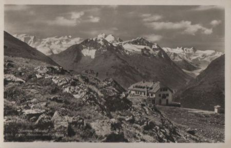 Schweiz - Muottas Muragl - Blick gegen Bernina - ca. 1950 Schweiz - Muottas Muragl - Blick gegen Bernina - ca. 1950