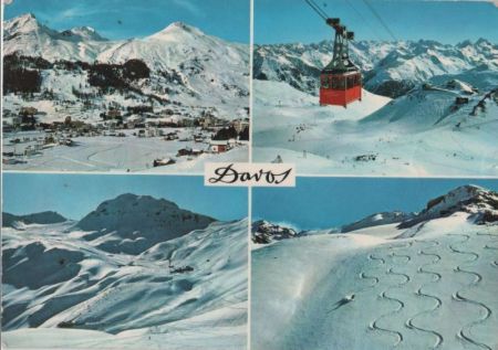 Schweiz - Davos - mit 4 Bildern - 1972 Schweiz - Davos - mit 4 Bildern - 1972