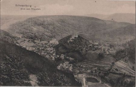 Schwarzburg - Blick vom Trippstein - ca. 1935 Schwarzburg - Blick vom Trippstein - ca. 1935