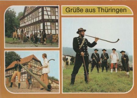 Thüringen - Zella Mehrlis, Hornbläser - 1990 Thüringen - Zella Mehrlis, Hornbläser - 1990