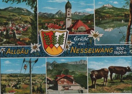 Nesselwang - u.a. Zugspitzblick - ca. 1980 Nesselwang - u.a. Zugspitzblick - ca. 1980