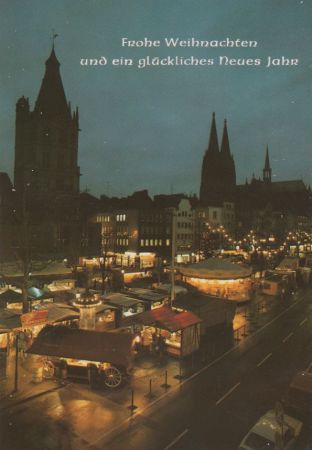 Köln - Weihnachtsmarkt auf dem Altermarkt - 1986 Köln - Weihnachtsmarkt auf dem Altermarkt - 1986