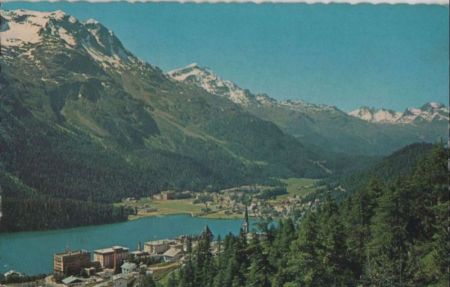 Schweiz - St. Moritz - mit Piz dalla Margna - 1962 Schweiz - St. Moritz - mit Piz dalla Margna - 1962