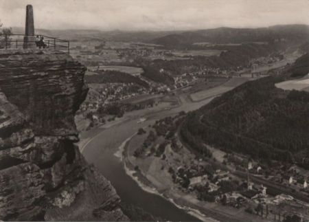 Bad Schandau - Blick vom Lilienstein - ca. 1965 Bad Schandau - Blick vom Lilienstein - ca. 1965