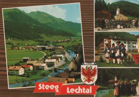 Österreich - Steeg - 4 Teilbilder - ca. 1980 Österreich - Steeg - 4 Teilbilder - ca. 1980