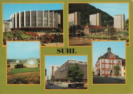 Suhl - u.a.Stadthalle der Freundschaft - ca. 1985 Suhl - u.a.Stadthalle der Freundschaft - ca. 1985