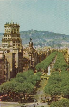 Spanien - Barcelona - Paseo de Gracia - 1961 Spanien - Barcelona - Paseo de Gracia - 1961