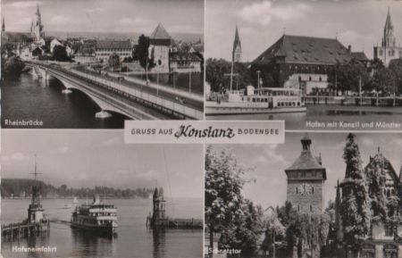 Konstanz - u.a. Hafeneinfahrt - 1955 Konstanz - u.a. Hafeneinfahrt - 1955