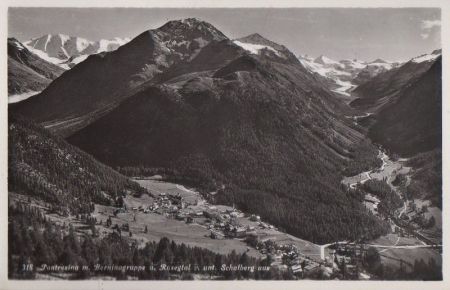 Schweiz - Pontresina - vom Schafberg - ca. 1955 Schweiz - Pontresina - vom Schafberg - ca. 1955