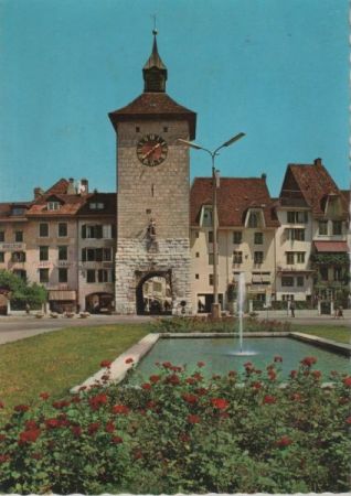 Schweiz - Solothurn - Amtshausplatz und Bieltor - ca. 1975 Schweiz - Solothurn - Amtshausplatz und Bieltor - ca. 1975