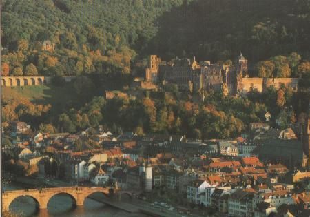 Heidelberg - Altstadt vom Philosophenweg - ca. 1975 Heidelberg - Altstadt vom Philosophenweg - ca. 1975