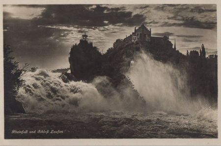 Schweiz - Rheinfall - mit Schloß Laufen - ca. 1950 Schweiz - Rheinfall - mit Schloß Laufen - ca. 1950