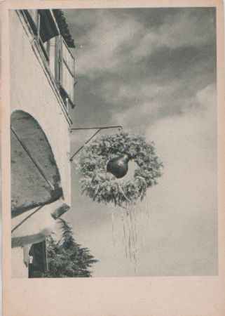 Hausverzierung - Willkommen - ca. 1950 Hausverzierung - Willkommen - ca. 1950