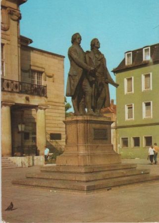 Weimar - Goethe-Schiller-Denkmal - ca. 1985 Weimar - Goethe-Schiller-Denkmal - ca. 1985
