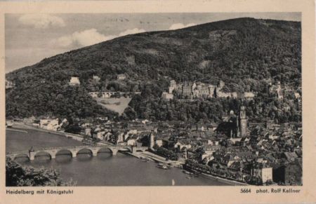 Heidelberg - mit Königstuhl - 1957 Heidelberg - mit Königstuhl - 1957
