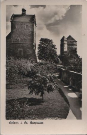 Stolpen - Burgruine, Seiger- und Johannisturm - 1956 Stolpen - Burgruine, Seiger- und Johannisturm - 1956