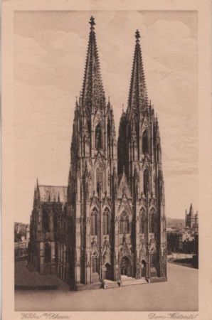 Köln - Dom, Westseite - ca. 1950 Köln - Dom, Westseite - ca. 1950