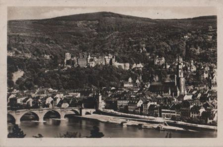 Heidelberg - vom Philosophenweg gesehen - 1928 Heidelberg - vom Philosophenweg gesehen - 1928