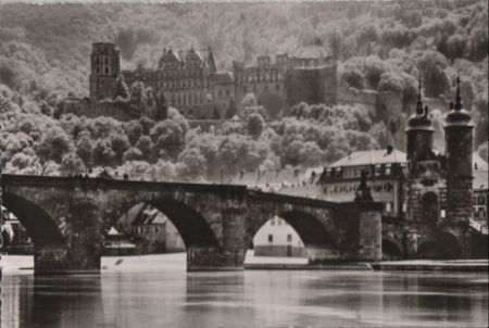 Heidelberg - Morgensonne über Brücke und Schloss - ca. 1960 Heidelberg - Morgensonne über Brücke und Schloss - ca. 1960