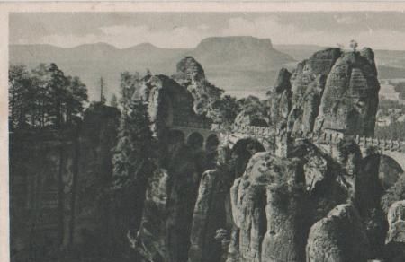 Königstein - Sächs. Schweiz - Basteibrücke - ca. 1935 Königstein - Sächs. Schweiz - Basteibrücke - ca. 1935