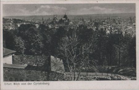 Erfurt - Blick von der Cyriaksburg - ca. 1950 Erfurt - Blick von der Cyriaksburg - ca. 1950